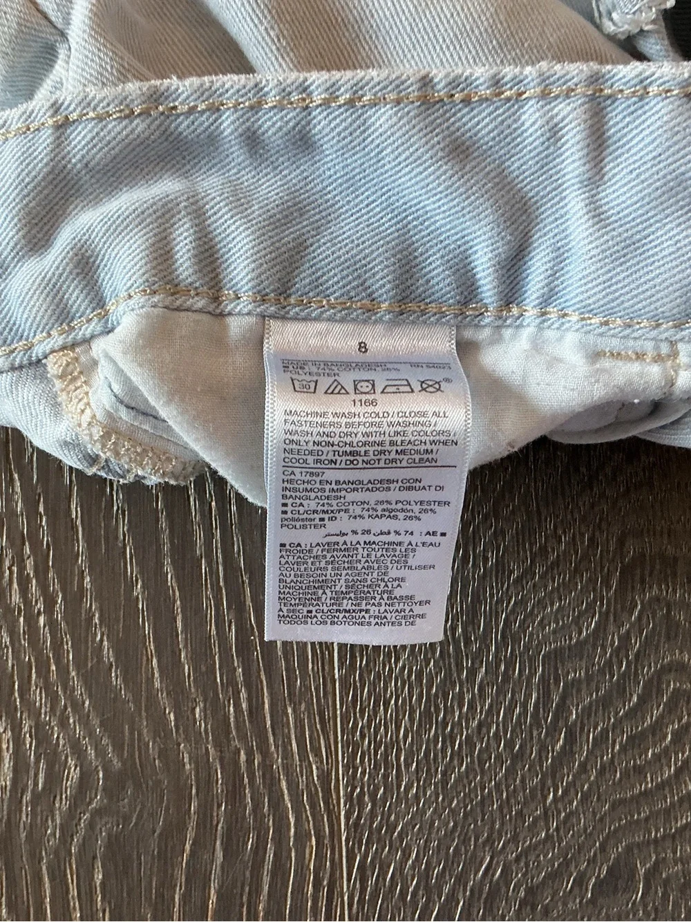 Old Navy Light Blue Denim Shorts with Button Waist